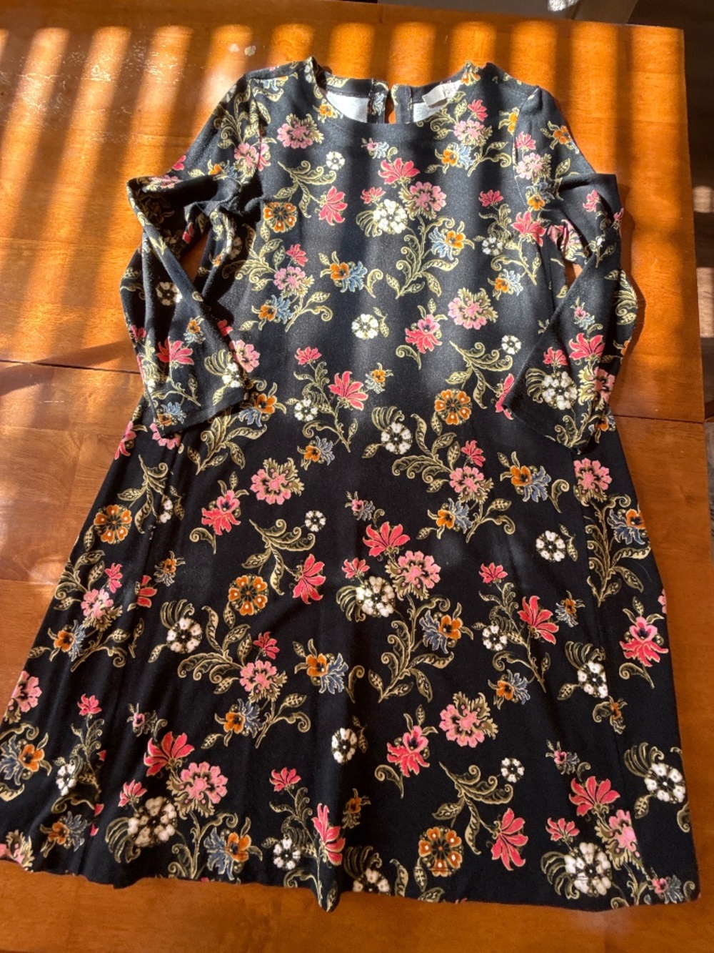 Loft 3/4 Sleeve Floral Dress